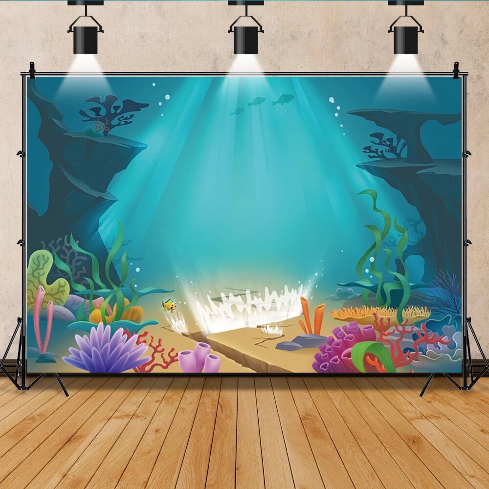 Backdrops Fairtale Underwater World Birthday Party Decorations Name
