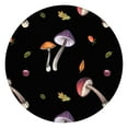 thumbnail image 1 of Backed Round Tablecloth with Botanical Mushroom and Psychedelic Trippy Mushroom Designs, Waterproof and Scratch-Resistant Vinyl, Elastic Edge Fit for Dining, Picnic, Patio, 1 of 6