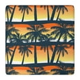 thumbnail image 1 of Backed Square Tablecloth with Tropical Beach Sunset and Boho Prints, Waterproof and Stain-Resistant Vinyl Table Cover with Elastic Edge for Secure Fit and Table Protection, 1 of 6