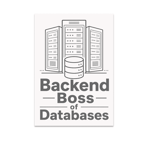 Backend Boss of Databases - Tech Enthusiast - 13x19 Poster Print