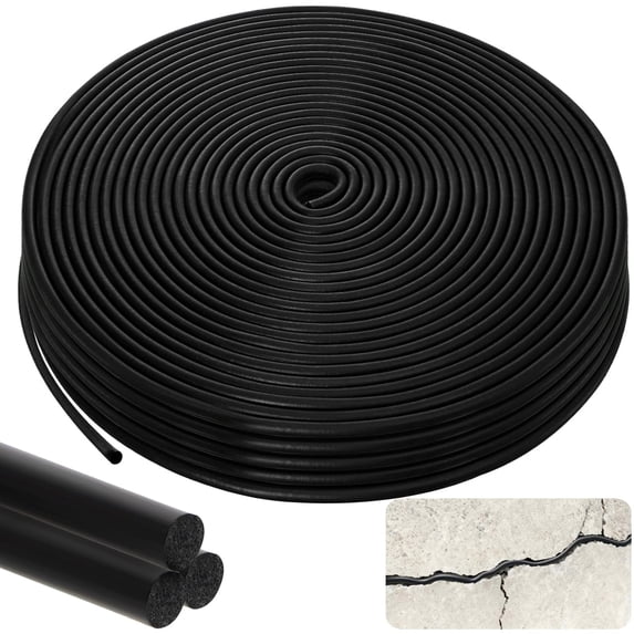 Backer Rod 1/4 Inch x 100 FT, Black Foam Rubber Caulk Saver for Gaps ...