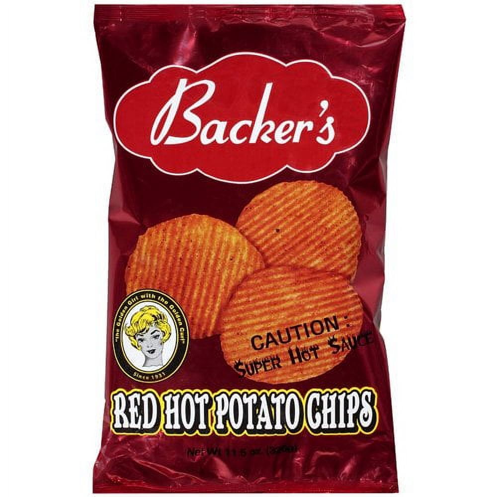 Backer s Red Hot Super Hot Sauce Potato Chips 11.5 Oz. Walmart