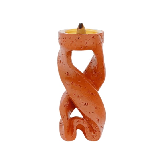 Backflow Incense Burner, Twisted Geometric Shape Vermilion, 1 Piece Incense Holder, Home Desktop Decoration for Arabian Festival Aromatherapy Relaxation