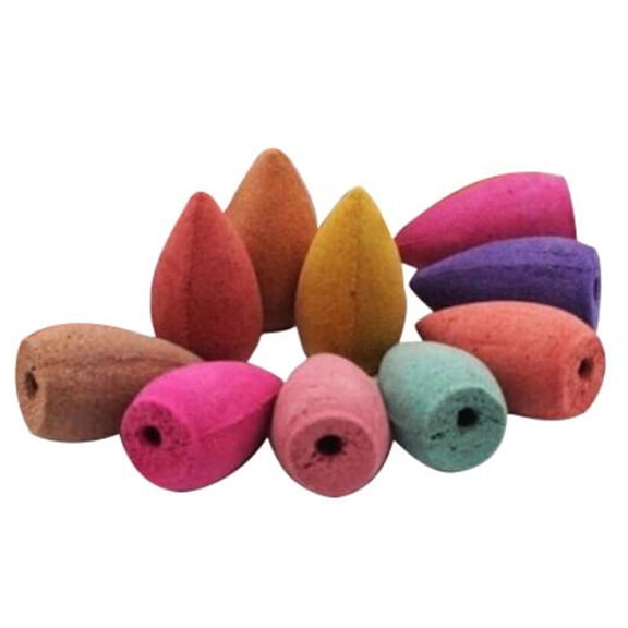 Backflow Incense Cones Aromatic Scented Cone Incense For Home Meditation Yoga Relaxation Air Freshener Decorations 100 Pc Multicolor