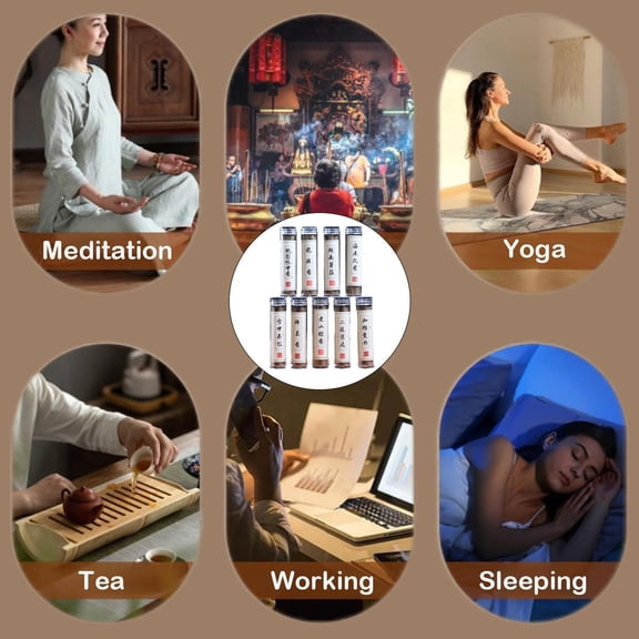 Backflow Incense Cones, Incense ConesforWaterfall, Insence-Sticks Cones, 8inWood Base, Home Fragrance Products, Indoor Atmosphere, 1 Tube 42 Pc