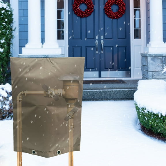 Backflow Preventer Insulated Cover 24"W x 24"H | 6-Layer Thick Winter Pipe Protection | Waterproof Cloth Irrigation Sprinkler Well Pump Cozy | Anti-Freeze Outdoor Plumbing Bag | Fits Most Utility