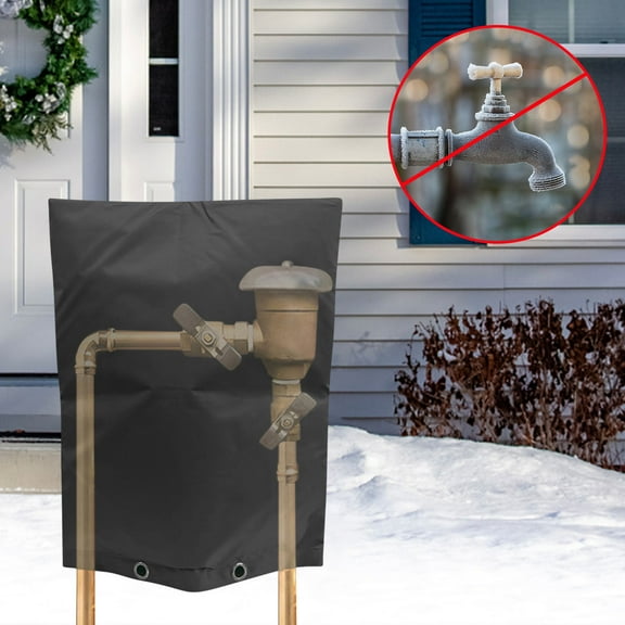 Backflow Preventer Insulated Pipe Cover (5F) Thick 6-Layer Fabric Insulation (UV Coated) Winter Freeze Protection, for Water Well Pump Covers And Sprinkler (24"W x 24"H)