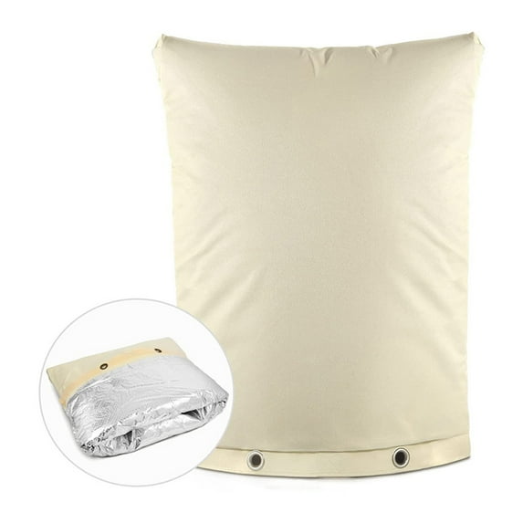 Backflow Preventer Pipe Insulation Cover (5掳F) - 7 Layers Insulated Cover Pouch for Irrigation Backflow Valve, Sprinkler Valves in Snow or Sun Exposure, Winterizing Backflow Preventers - Beige