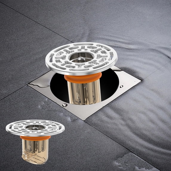Backflow Preventer for Shower and Floor Drains, One-Way Drain Valve Sewer Core, Metal+PC, Odor & Insect Barrier for Bathroom, Kitchen, Basement, 2.83x1.92in