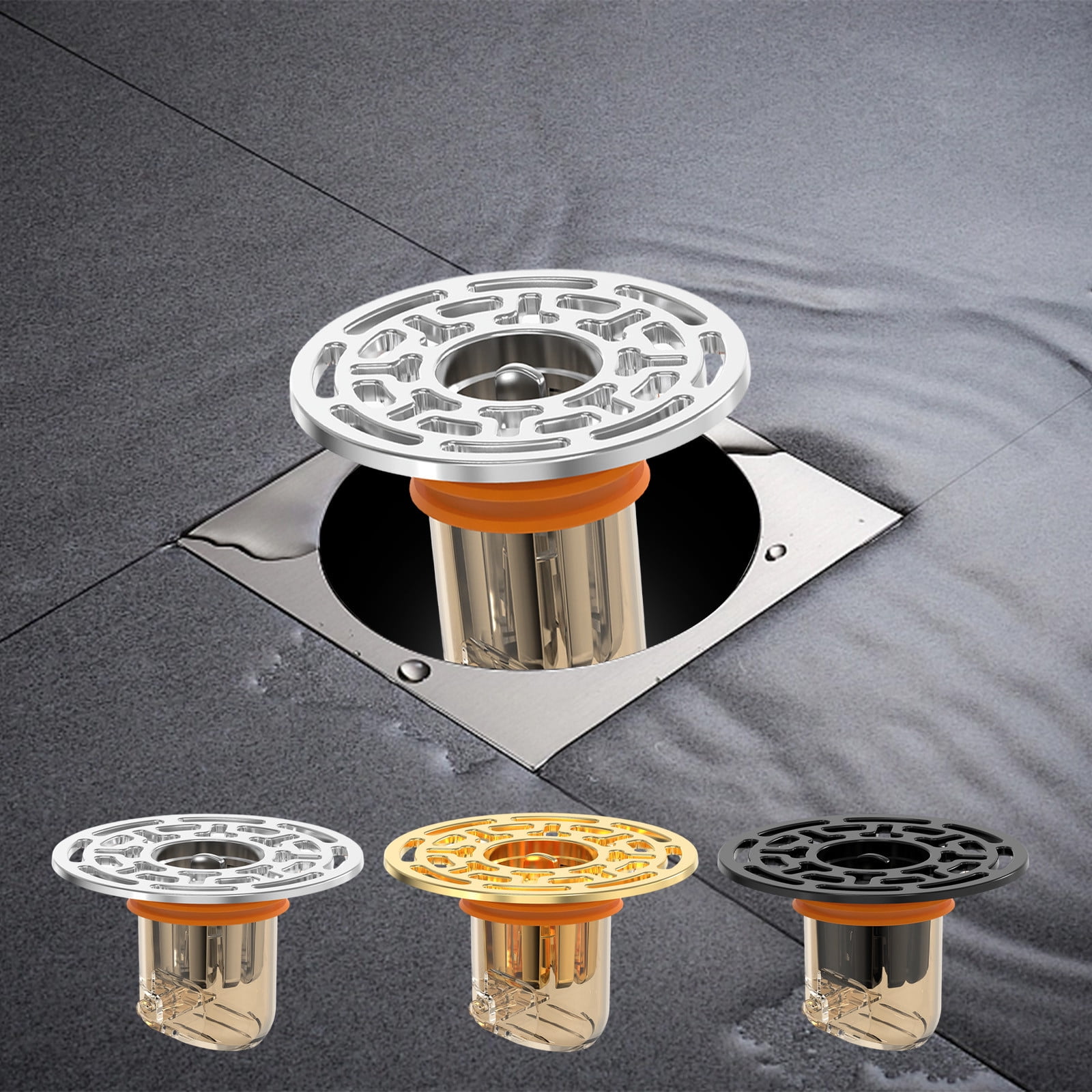 Backflow Preventer Shower Floor Drains,One-Way Water Valves,Stainless ...