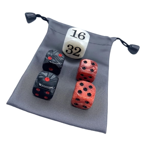 Backgammon Doubling Cubes 16MM Dices with Storage Bag Backgammon Pearls Dices