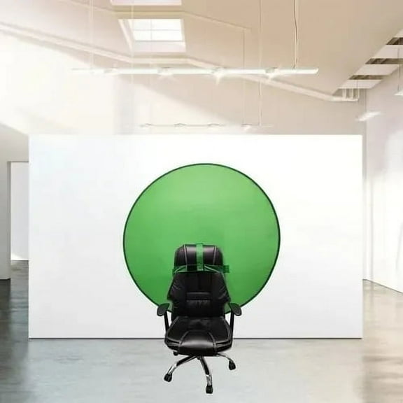 Background Board Screen Live Gaming Open Green Adjustable Chair Folding Reflector Collapsible Dual-Sided Green Screen Backdrop PortableWebcam Green Background for Chair Photo Zoom Video Studio