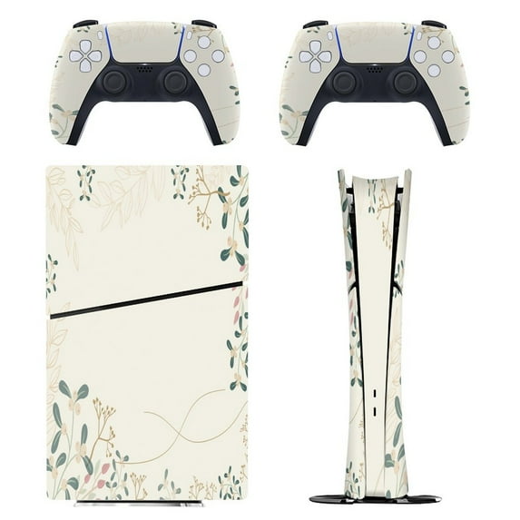 Background, Flower, Frame PS5/PS5 Slim Digital Disc Skin Sticker For Console And Controller Skins