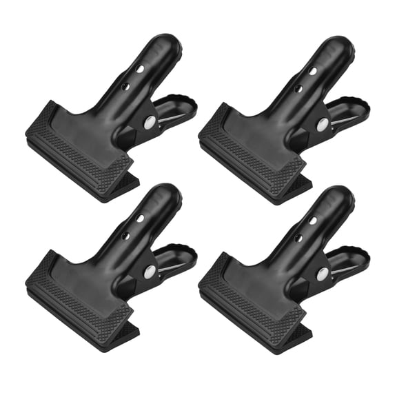 Background Heavy Duty Spring Metal Clip Photography Backdrop Clamps Background Support Holder With Rubber Protective Pad Photo Studio Photography Accessory, Pack Of 6pcs