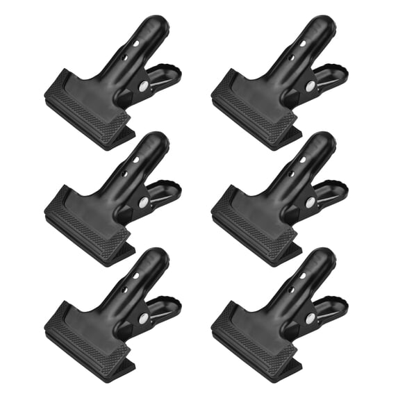 Background Heavy Duty Spring Metal Clip Photography Backdrop Clamps Background Support Holder With Rubber Protective Pad Photo Studio Photography Accessory, Pack Of 6pcs