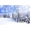 thumbnail image 1 of Background Photography Landscape Natural Sky Blue Tree Snowflake Glitter Tree Pine Forest Backdrop Scene Winter, 1 of 5
