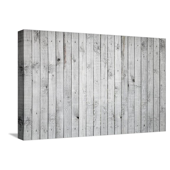 Background Texture of Old White Painted Wooden Lining Boards Wall, Stretched Canvas Wall Art by Eugene Sergeev Sold by ArtCom