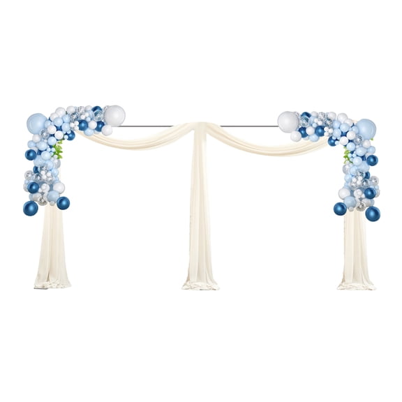 Background Wedding Backdrop Stand 19.69*9.84ft, Adjustable Metal Flower Support Stand Decoration for Birthday Party, Silver