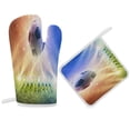 thumbnail image 1 of Background of A Football Oven Gloves And Pots Stand Set Oven Gloves And Pot Racks Pot Racks And Oven Gloves Set, 1 of 9