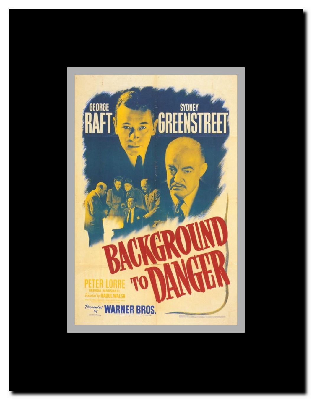 Background to Danger Framed Movie Poster