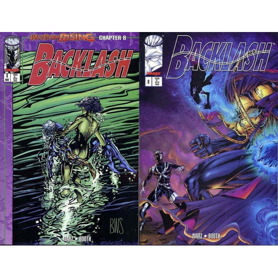 Backlash #8 (with card) VF ; Image Comic Book