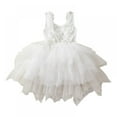 thumbnail image 1 of Backless A-line Lace Back Flower Girl Dress, 1 of 5
