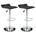 thumbnail image 1 of Backless Bar Stools Set of 2, 360° Swivel Adjustable Height PU Leather Bar Chairs, Modern Simple Counter Stools for Kitchen Island, Dining, Bar or Café Use (Black), 1 of 3