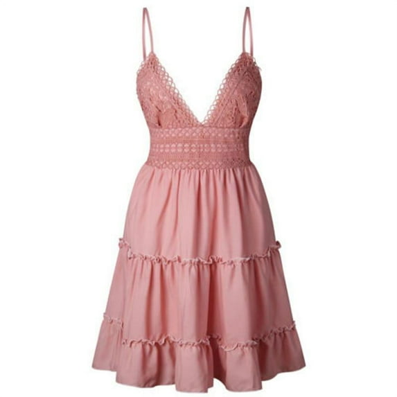 Backless Bow V-neck Mini Dress