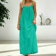 thumbnail image 1 of Backless Cami Dress Womens Summer Sleeveless Maxi Dress Beach Boho Dresses (Mint Green L), 1 of 8