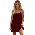 thumbnail image 1 of Backless Cami Dress for Women Mini Sleeveless Spaghetti Strap Cami Lounge Dress Summer Above Knee Dress 2XL, 1 of 9