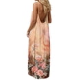 thumbnail image 1 of Backless Cami Dresses for Women Cami Lounge Dress Backless Solid Color Sleeveless House Dress Long Sundress with Back Tie, 1 of 7