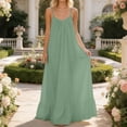 thumbnail image 1 of Backless Cami Dresses for Women,Summer Sleeveless Casual House Dress - Solid Color Lounge Sundress Mint Green M, 1 of 7