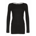 thumbnail image 1 of Backless Chic Fashion Skinny Sexy Long Sleeve Short Dress Women Rave Baddie Clubwear Black Solid Party Dresses, 1 of 8