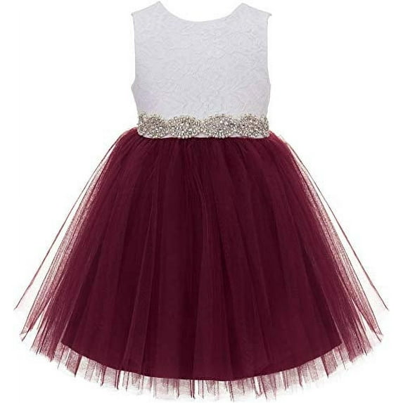 Backless Lace V-Back Flower Girl Dress Elegant Beauty Pageant 206R4