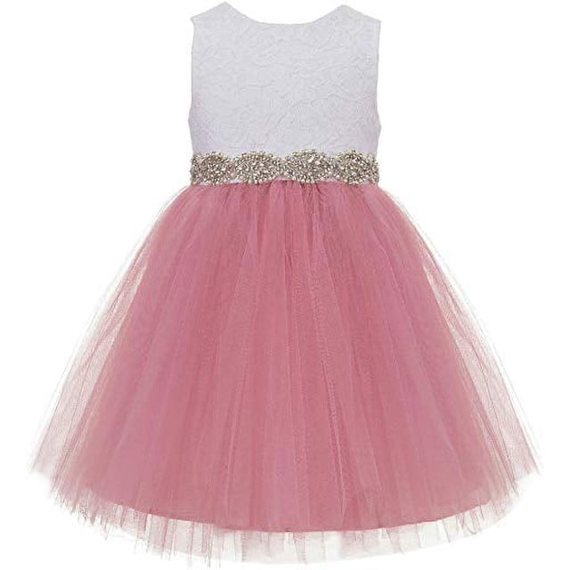 Chiffon Lace Junior Flower Girl Dress - Sheath Column V Neck Floor Length with Sash Ribbon Open Back for Wedding Party main image 1