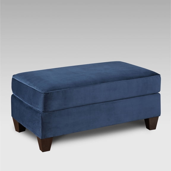 Backless Rectangular Ottoman | Used as Table, Footrest & Seat | Espresso - finished Legs | Addresses Problem of Ugly Furniture