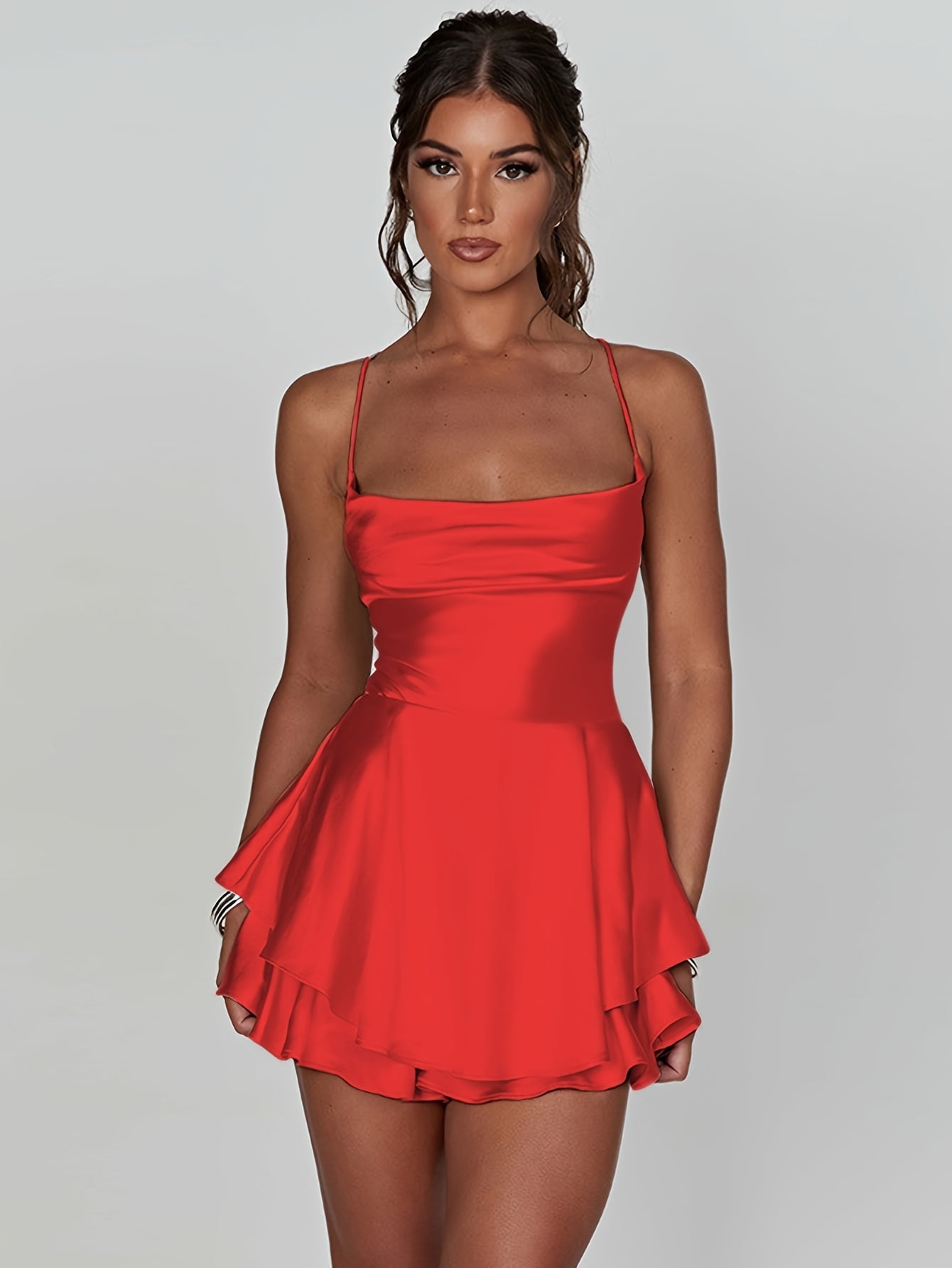 chinese dress ladies Chic Club Cowl Neck A-Line Mini Dress main image 1