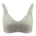 thumbnail image 1 of Backless Sports Bra Women Padded Bra Feature V-Neck Full-Figure Bra Style W-1113 Gray 100E, 1 of 7