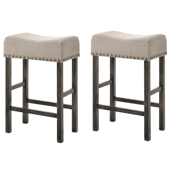 Backless Stools with Sturdy Wooden Legs / Ideal for Dining Room
