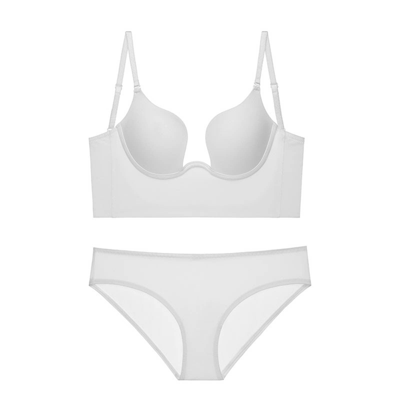 Backless Strapless Adhesive Bra Lace Glossy U Shape Backless Bra Wear
