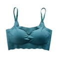 thumbnail image 1 of Backless Strapless Bra Women No Underwire Bra Feature V-Neck Molded Bra Style W-927 Hook and Eye Closure Wirefree T-Shirt Bra Green XXL, 1 of 2