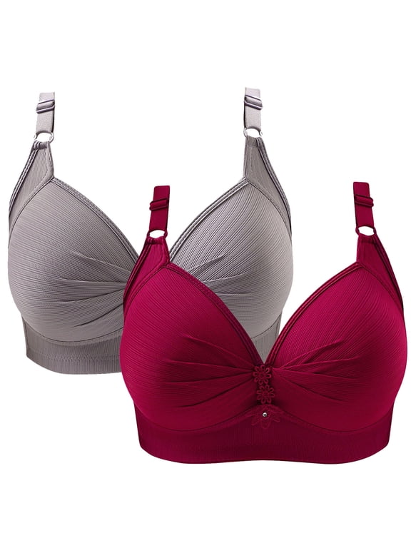 Backless Strapless Bra Women No Underwire Bra Feature V-Neck Strapless Bra Style W-243 Hook and Eye Closure Front Closure Sports Bras Multi-color XL