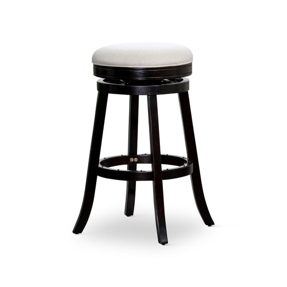 Backless Swivel Stool, Solid Hardwood, Available Sizes / Suitable for Various Needs