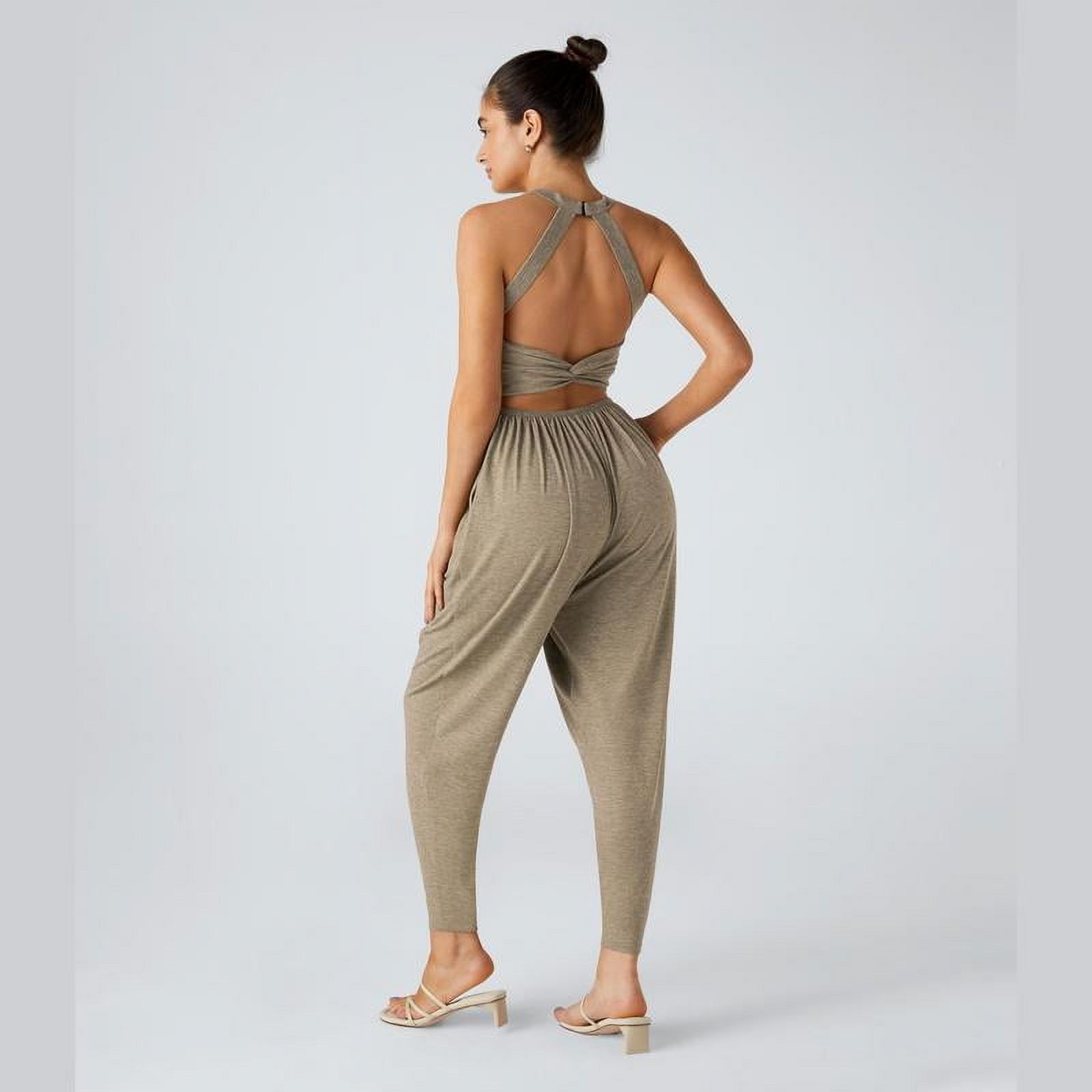 Backless Twisted Harem Jumpsuit