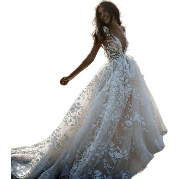 Backless Wedding Dress Princess Wedding Dresses