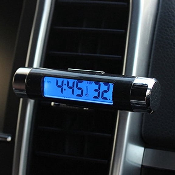 Backlight Digital Display Auto Electronic 12 Hours Car Digital Clock Temperature Display Electronic Clock Thermometer Clock LED Clock