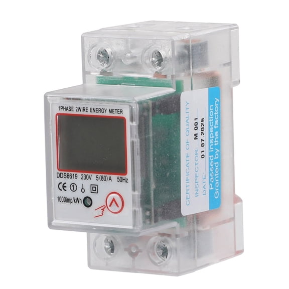 Backlight Pulse LED Energy Meter kWh Voltage Current Power for 230V AC