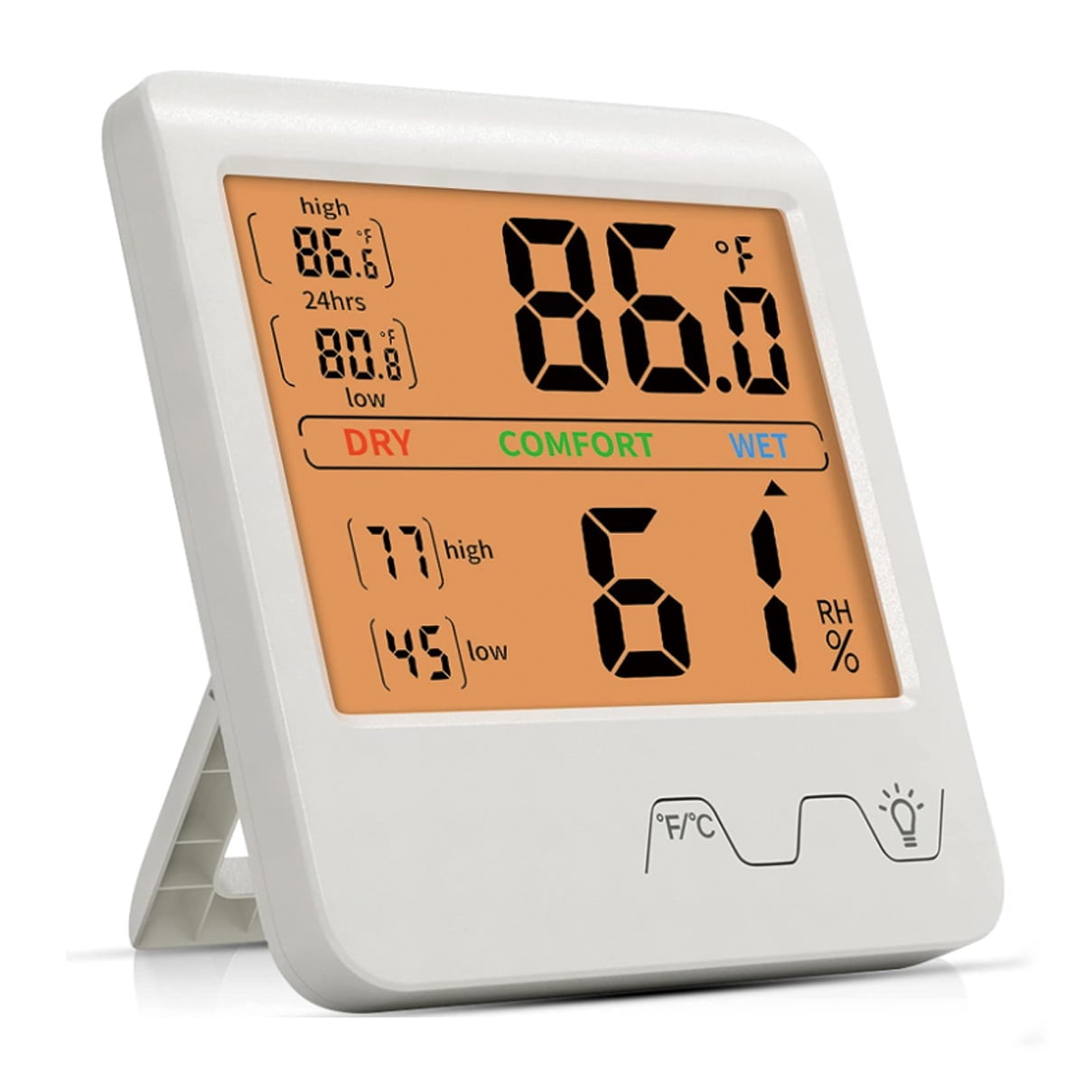 Backlight Screen Hygrometer Indoor Thermometer Temperature and Humidity