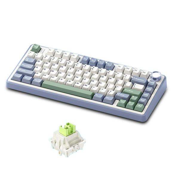 Backlit AULA F75 Mechanical Keyboard Wireless Gasket Structure Keyboard With -Mode Connectivity 99-Key Low-Delay Gaming Keyboard With Light Effect