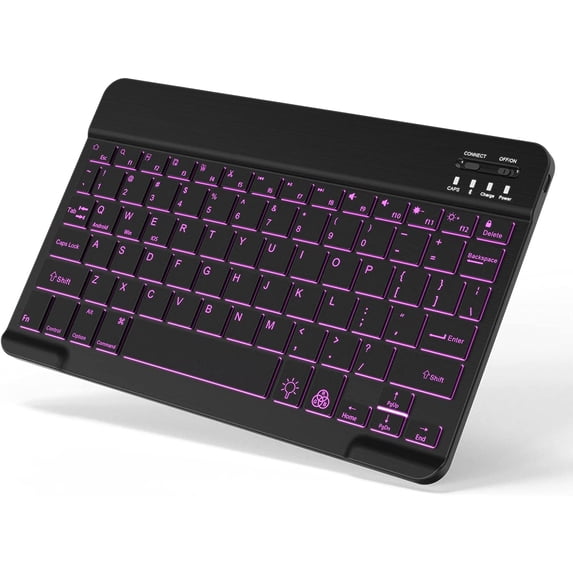 Backlit Bluetooth Keyboard Small Portable Wireless Keyboard ...